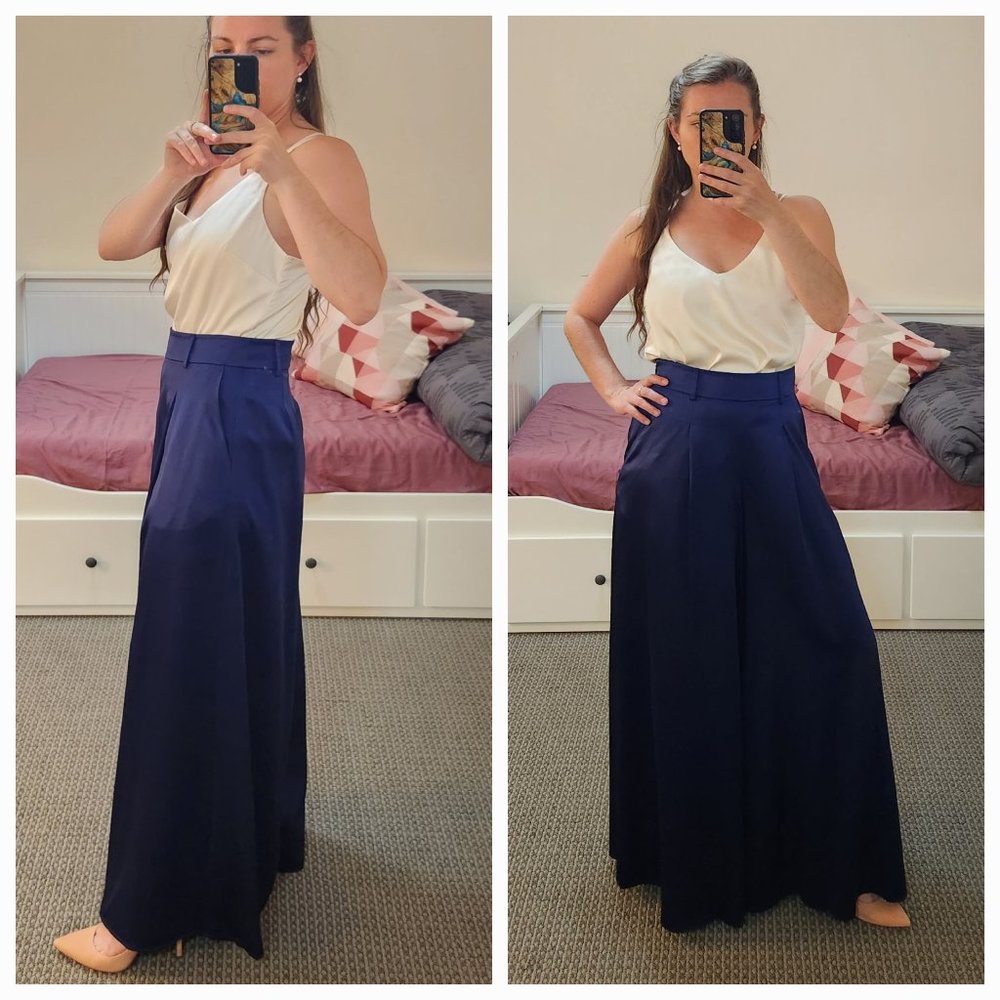 NWT Banana Republic Belay Silk Pants Size 2S Blue - Picture 4 of 10